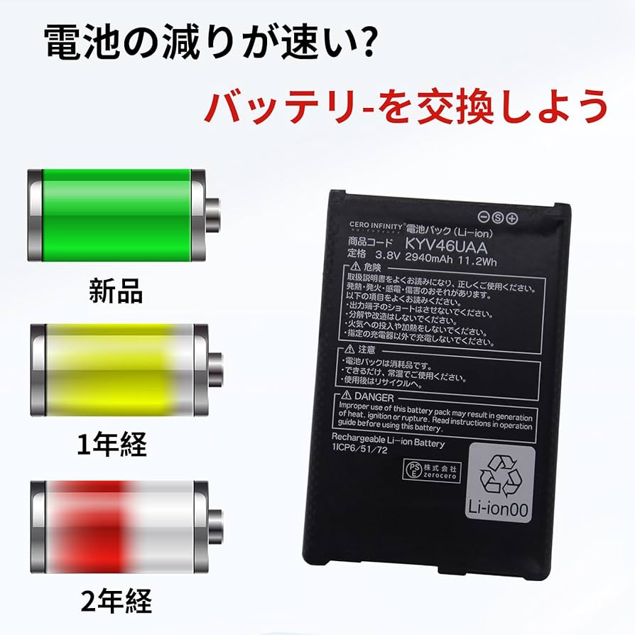 Amazon | Kyocera対応 TORQUE G04 KYV46 用 KYV46UAA 互換 電池